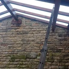 Partie de charpente en bois