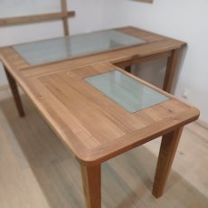 Création de mobilier - Bureau bois et verre trempé