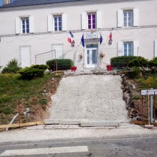 Mairie d'Alloue - Restauration d'un escalier en pierre de taille
