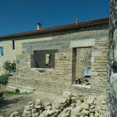 Chantier à Tusson - Construction d'un appentis